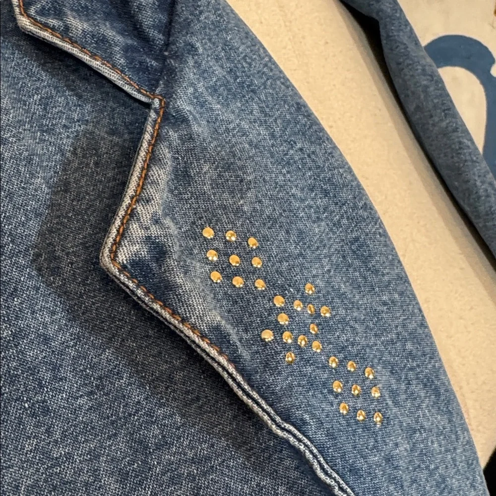 80s Vintage Jordache Embellished Blue Jean Jacket - Picture 3 of 7